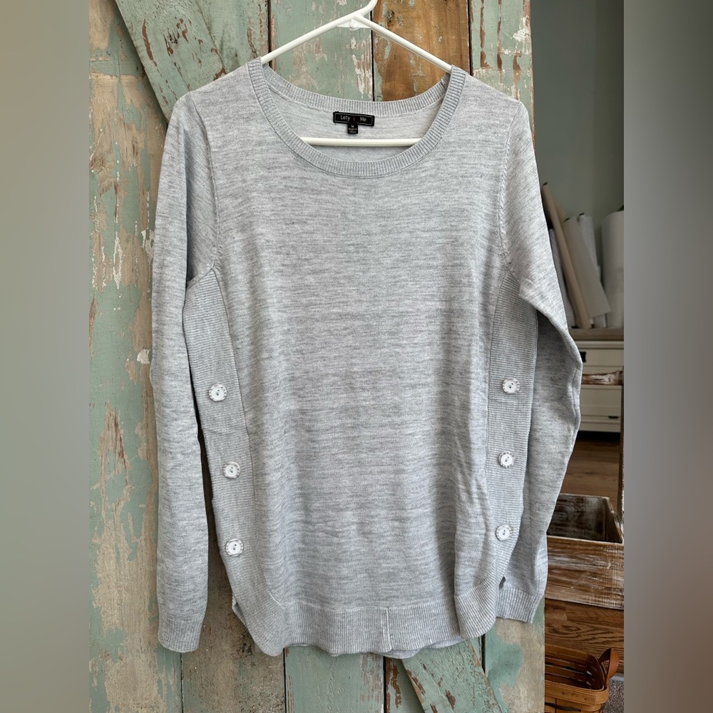 LETY & ME
December Side Button Detail Sweater